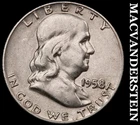 1958-D Silver Franklin Half Dollar - Scarce  Better Date  No Reserve  #G8211