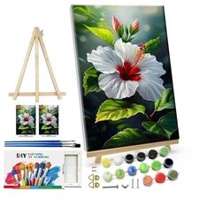 ATDMS Paint by Numbers 7.87 inches x 11.81 x 0.67 inches, Flower 41 