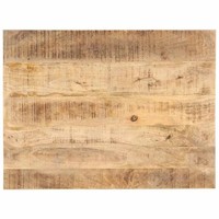 Tischplatte Aus Massivem Mangoholz 90X70 Cm Braun