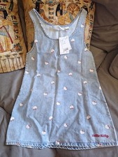 Sanrio Hello Kitty Denim Girls Dress Size 9/10 By H M NWT