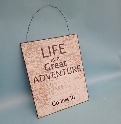 Metall Blechschild Schild ''Life Is An Adventure - Go Live It''