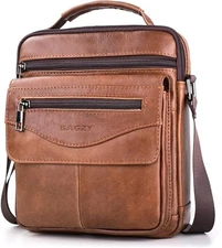 Bolso De Hombro Cuero Para Hombre Carteras Piel Pecho Mochila Viaje Bandolera US