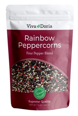 Viva Doria Rainbow Peppercorns Blend, Steam Sterilized 12 Ounce (Pack of 1)