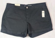 NWT Gap Size 14. Classic Chino. 1969 Black Skinny Boyfriend Short. 4  Inseam