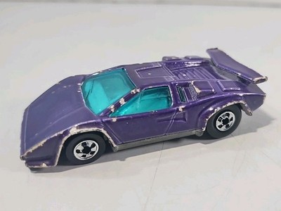 1987 Hot Wheels Lamborghini Countach Rare Purple With Blue Windows Color Change