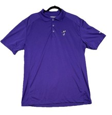 Nike Golf Mickey Mouse Men's L Polo Shirt Purple Short Sleeve Dri Fit Large