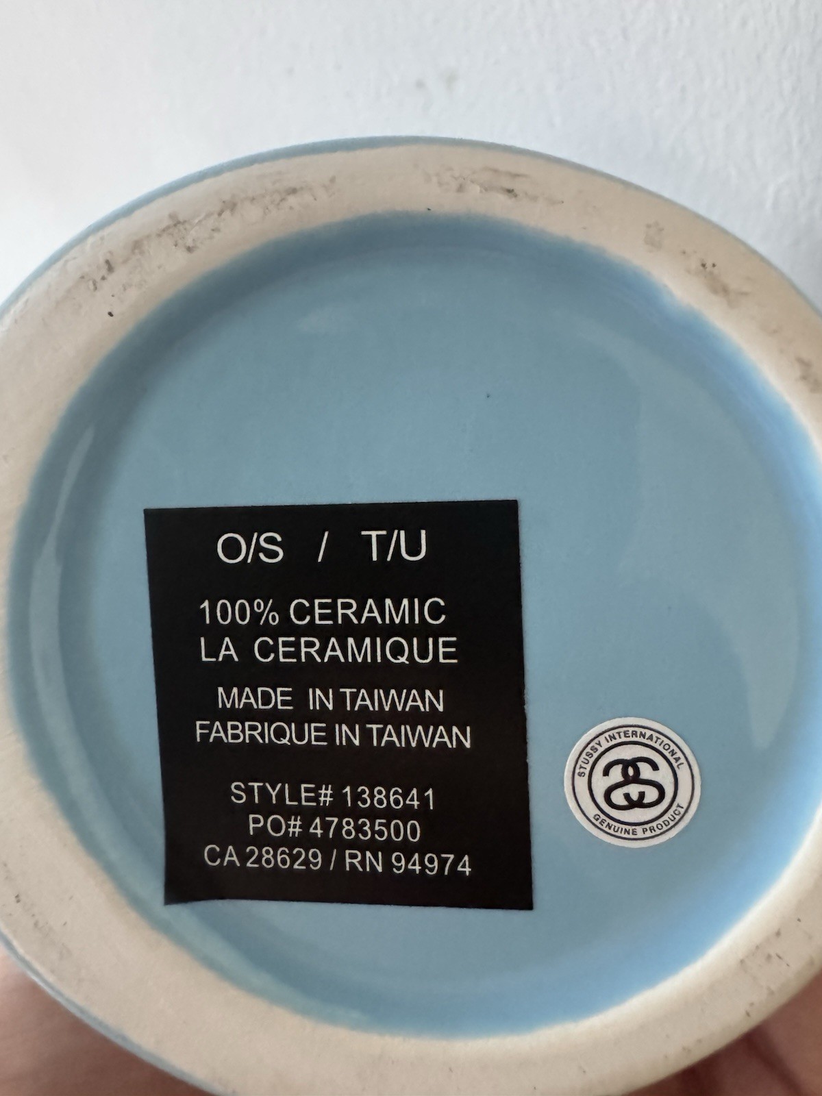Stussy Blue Ceramic Mushroom Vase Streetwear Rare thumbnail 6