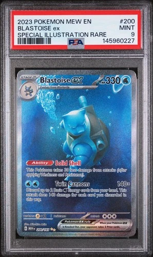 Blastoise ex 200/165 Sv: Scarlet & Violet 151 PSA 9 Mint