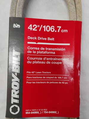 #ad Troy bilt 42quot; Deck Drive Belt for Lawn Tractors OE#954 04060 $23.87