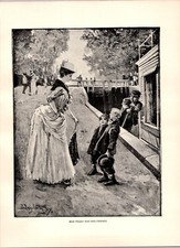 Miss Peggy & Her Friends Dudley Hardy William negro 1892 impresión de placa de libro TL33