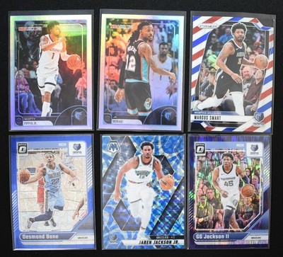 Grizzlies Card Lot x6 Morant Jackson Bane Smart NBA Hoops Optic Prizm 2024 2025