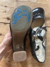 100 leather Operitta Women's Black Shoes 8.5 Size. Hand Made in Portland .