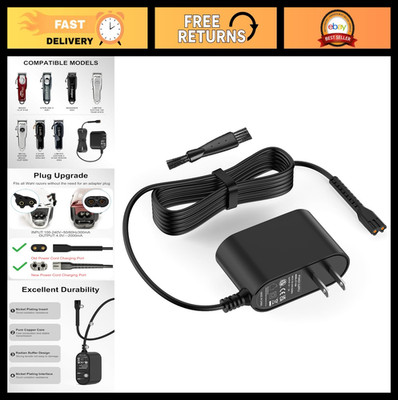 Cordless Clipper Charger Replacement, 4V Compatible with Magic Clip & 5-Star Tri