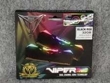 Patriot Viper RGB 32GB (2x16GB) DDR4 3200MHz CL16 Gaming RAM Black Open Box