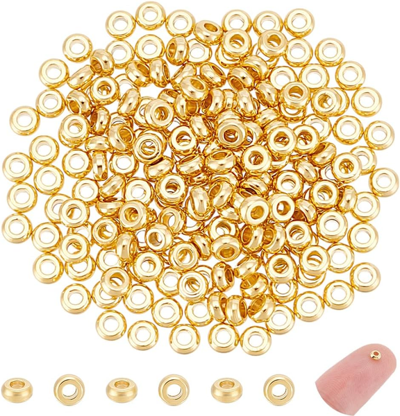 200 Abstandsperlen Silberfarben FüR Schmuckherstellung-ArmbäNder-Halsketten-image