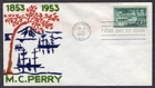 1953 Perry Opens Japan Trade 100th (Scott 1021) - Dargis Velvatone FDC TE256