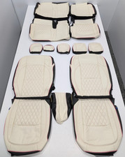 For Jeep Gladiator Overland Sport 2024-2026 White Black Leather Seat Covers Mb21