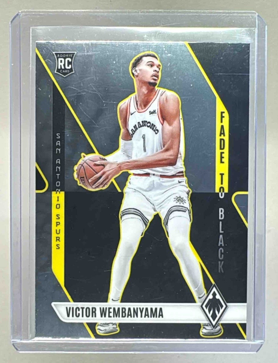 Victor Wembanyama 2023 Panini Phoenix #11 Fade To Black Rookie RC