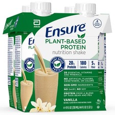 8 PACK of Ensure Plant Protein 12/2025 Nutrition Shakes Vanilla 11 fl oz