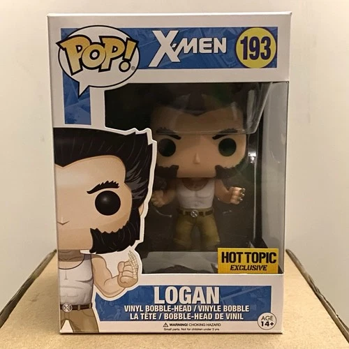 FUNKO POP! MARVEL #193 LOGAN VINYL FIGURE 2017 X-MEN COMICS WOLVERINE HOT TOPIC