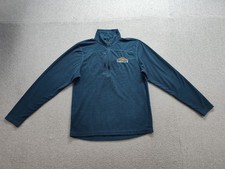 Eddie Bauer Women Sweater S Blue 1/4 Zip Long Sleeve Mock Neck Pullover Thermal