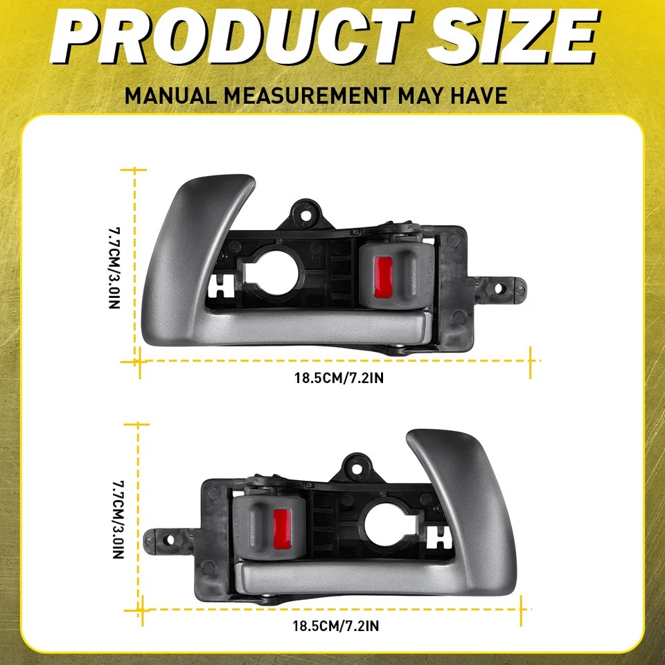 Manija de puerta interior interior delantera trasera derecha izquierda para Hyundai Santa Fe 2007-2012 Foto 4 de 4