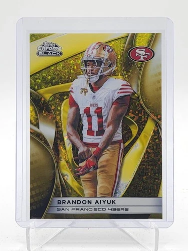 BRANDON AIYUK 2025 TOPPS CHROME BLACK GOLD MINI DIAMOND /50 #90 49ERS Q6548