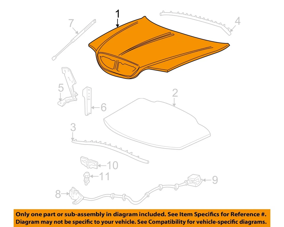 Used Hood fits: 2002 Lincoln LS Grade A Foto 3 de 4