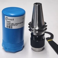 22403 TECHNIKS CAT40 1/2" CAPACITY KEYLESS DRILL CHUCK  4" GAGE LENGTH + WRENCH