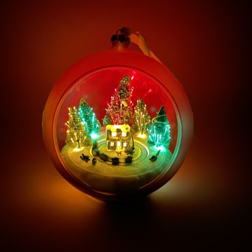 Mr. Christmas Jumbo Ornamento Scintillante Grande Palla Musicale Animata Illuminata Rosso - Foto 1 di 22