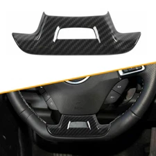Interior Steering Wheel Lower Decor Cover Trim For Chevy Camaro 16+ Carbon fiber