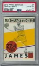 2018 PANINI DONRUSS #1 LEBRON JAMES PSA 10 GEM MINT CRAFTSMEN LAKERS CAVS HEAT