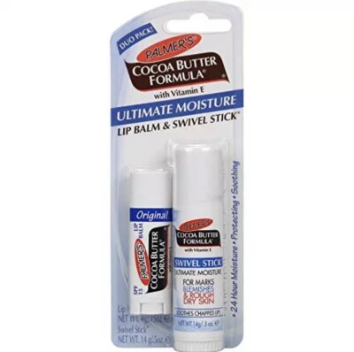 Palmer's Cocoa Butter Ultimate Moisture Kit for Unisex Lip Balm SPF 15, 2 Count
