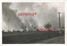 Nuvole di fumo nella zona di combattimento di Charleroi Belgio