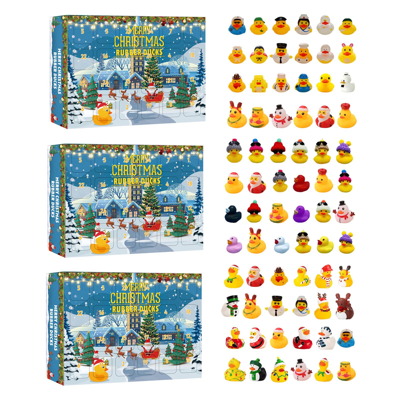 Rubber Duck Advent Calendar 2023 Countdown To Christmas 24-Days Kids Gift