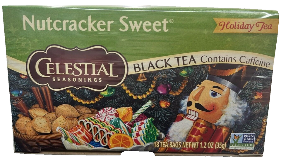 6Pack Celestial Seasonings Black Tea w/ Caffeine, Nutcracker Sweet