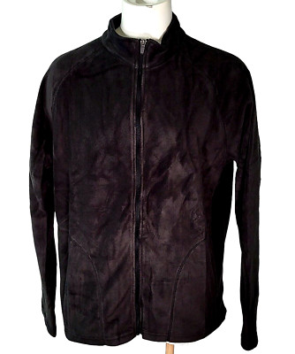 Team 365 Jacket Mens Size Large Microfleece Campus Full Zip Front TT90 Black