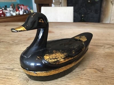 Beau Canard en bois peint et vernis - Photo 1/4