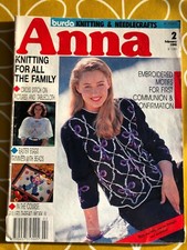ANNA Burda Knitting & Needlecrafts Magazine - FEB 1990 -  crochet embroidery