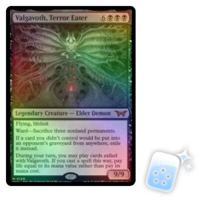 FOIL VALGAVOTH, TERROR EATER Duskmourn: House Of Horror DSK Magic MTG MINT CARD