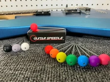 Guitar Speedle String tool for stinging electric through strings bridge body