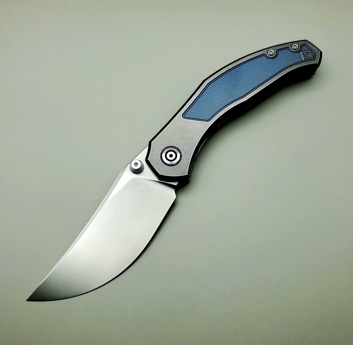 ネゾーラ　購入しないで下さい　スターオブダビデ　　silver925 CKF Custom Knife Factory BLAVA Titanium Timascus pivot collar M398