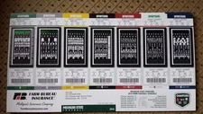 2015 MICHIGAN STATE SPARTANS FOOTBALL SEASON TICKET STUB STRIP SHEET SET BIG TEN