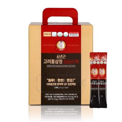 Jungwonsam 6 Years Korean Red Ginseng Extract 365 Stick / 10g x 100ea / K-Food