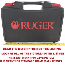 -STANDARD SIZE- Genuine Ruger Mark 1 2 3 4 Hard Pistol Case Mk I II III IV