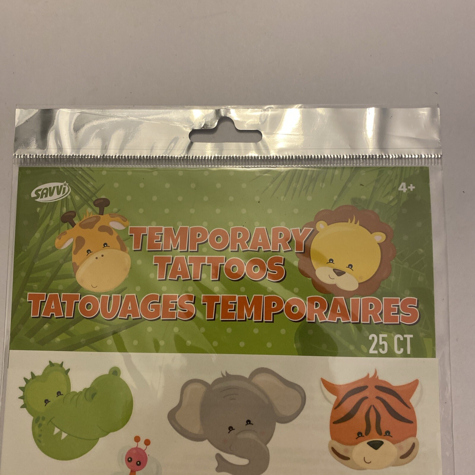 Kids Tattoos Zoo Animals