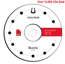 Accutron Service Manuals #214 and #218 Bulova Wrist Watch Timepiece Repair on CD