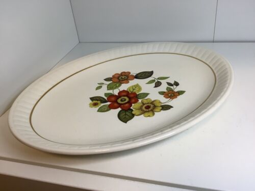 Vintage. Royal Worcester. Palissy. Clovelly. Large oval plate. Platter. Floral. - Afbeelding 1 van 9