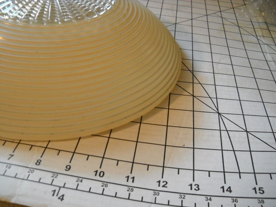 Antique Art Deco Bee Hive Ceiling Light Fixture/Shade 12.5" X 3" Pink