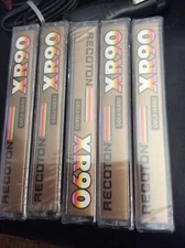 Vintage Lot 5 Units RECOTON  XR90 BLANK CASSETTE TAPE (SEALED) New Old Stock